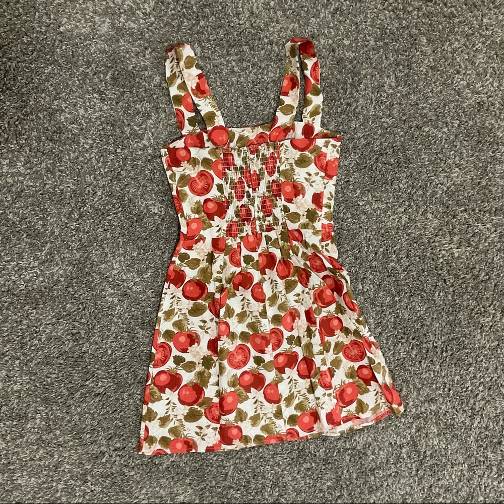 NWOT❤️Reformation Brigitte Linen Dress - Tomatoes - Picture 4 of 9